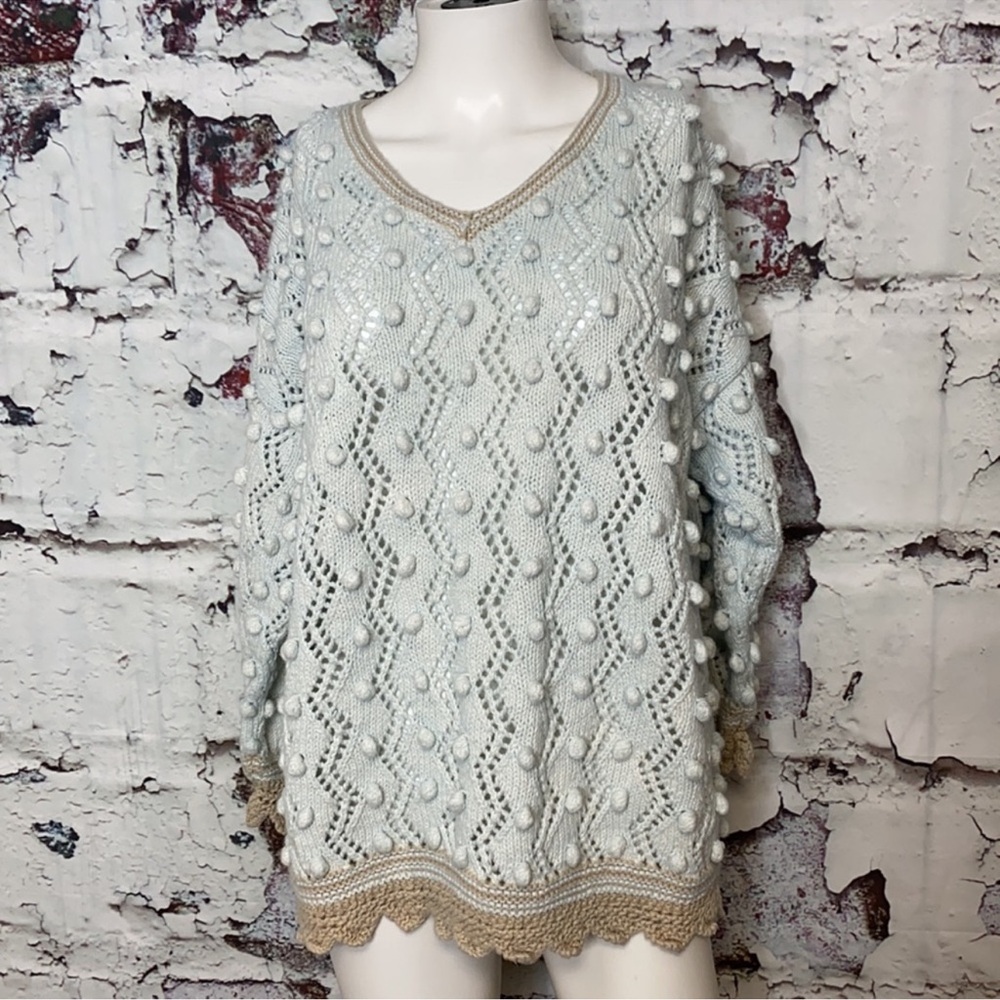 💎RARE💎Vintage Express (90’s) Tricot Hand-Knit Sweater, Size Medium